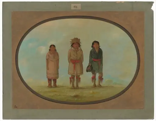 Three Creek Indians, by George Catlin