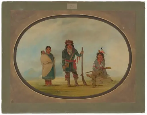Three Micmac Indians, by George Catlin
