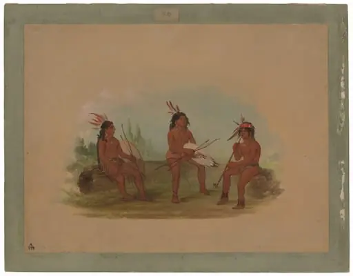 Three Young Chinook Men, by George Catlin