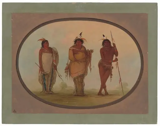 Three Yumaya Indians, by George Catlin