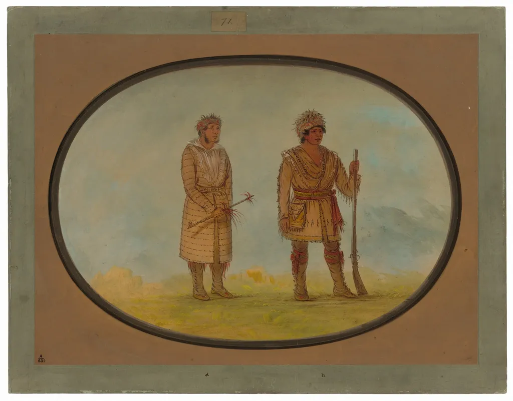 Two Cherokee Chiefs, by George Catlin, oil, 1865
