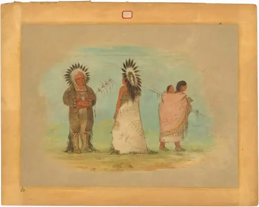 Two Ottoe Chiefs and a Woman, by George Catlin