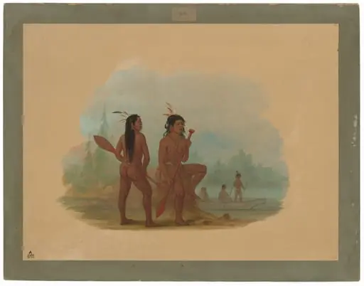 Two Young Hyda Men, by George Catlin