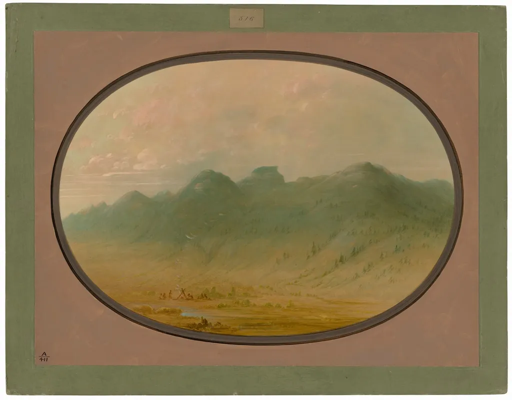 View of the Crystal Mountains, Brazil, by George Catlin, oil, 1862