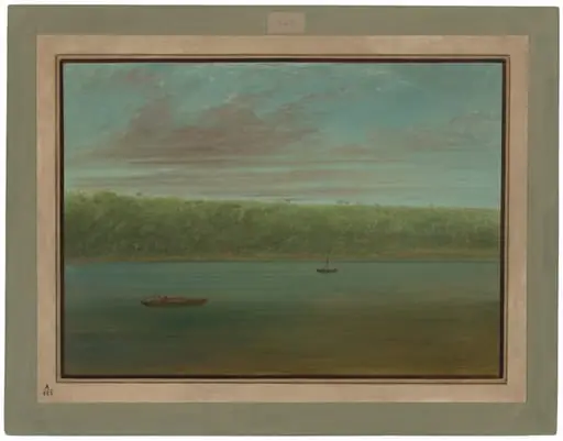View of the Shore of the Amazon - Boat Sketch, by George Catlin