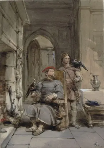 Knight and Page, by George Cattermole