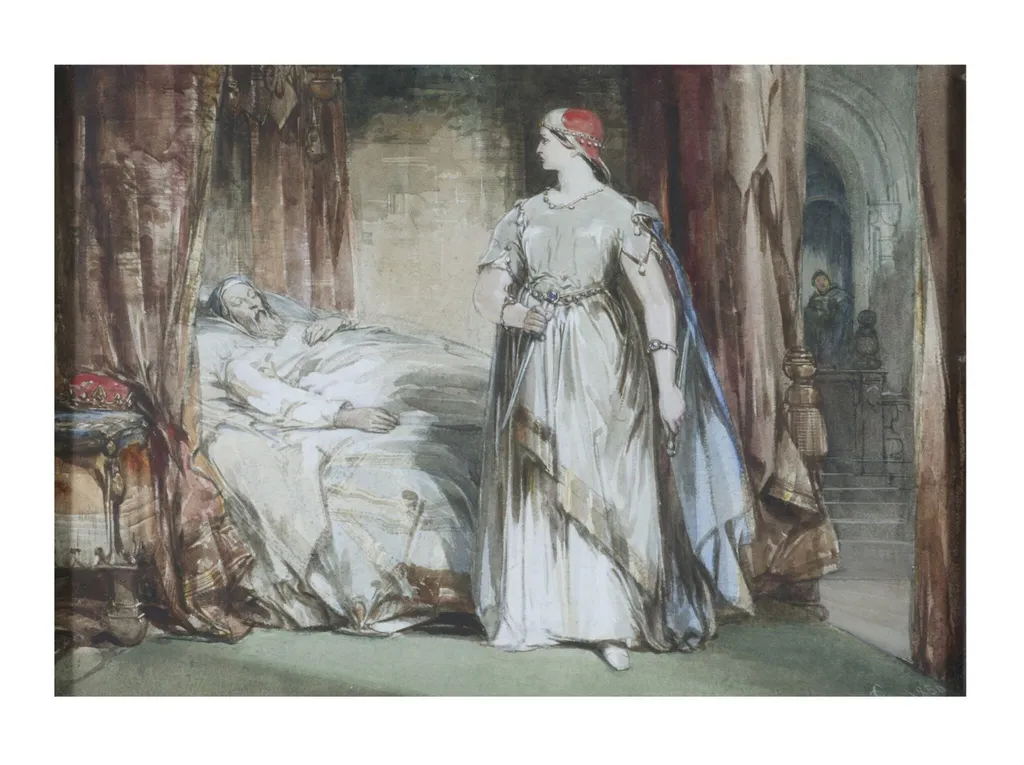 Lady Macbeth, by George Cattermole, watercolor, 1850