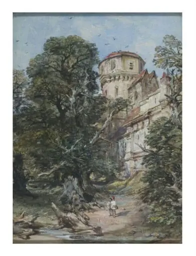 Landscape with Castle and Trees, by George Cattermole
