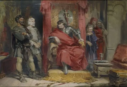 Macbeth instructing the murderers employed to kill Banquo, by George Cattermole