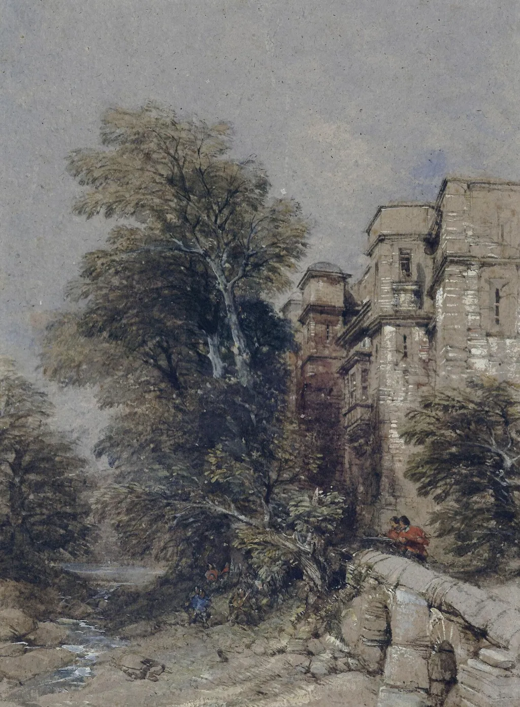 The Attack, by George Cattermole, watercolor, 1820