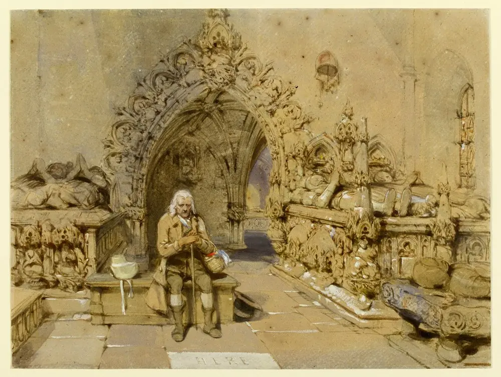 The grave of little Nell, by George Cattermole