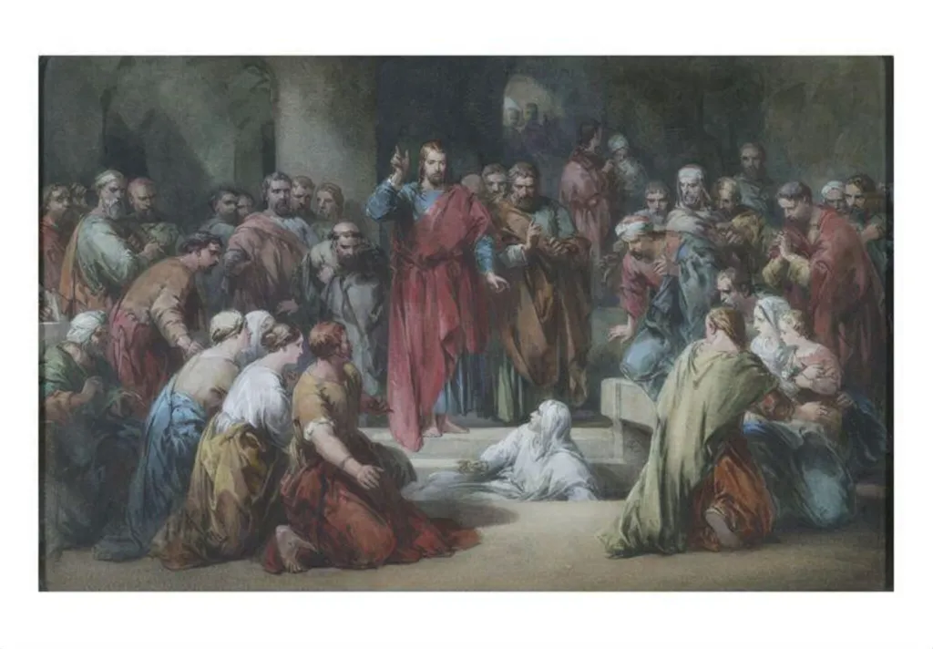 The Raising of Lazarus, by George Cattermole, watercolor, 1825