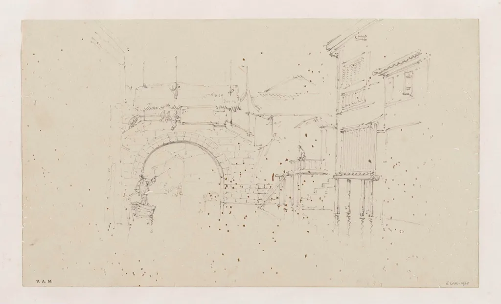 A bridge at Honan, by George Chinnery, 19