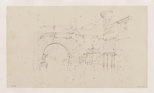 A bridge at Honan, by George Chinnery