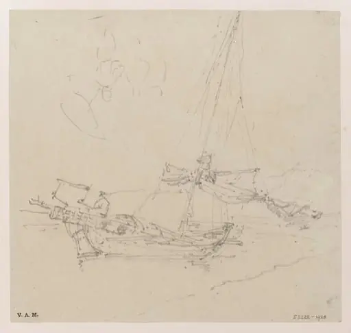 A Chinese craft in shallow water, by George Chinnery