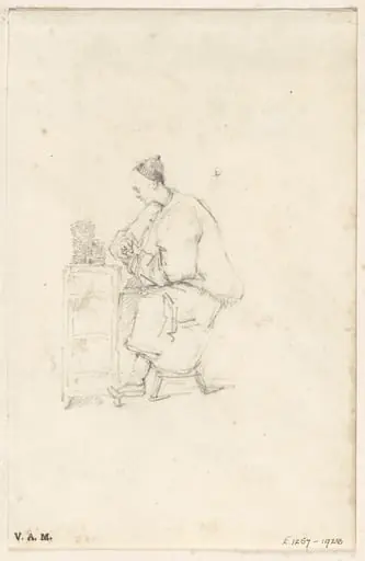 A Chinese money changer, by George Chinnery