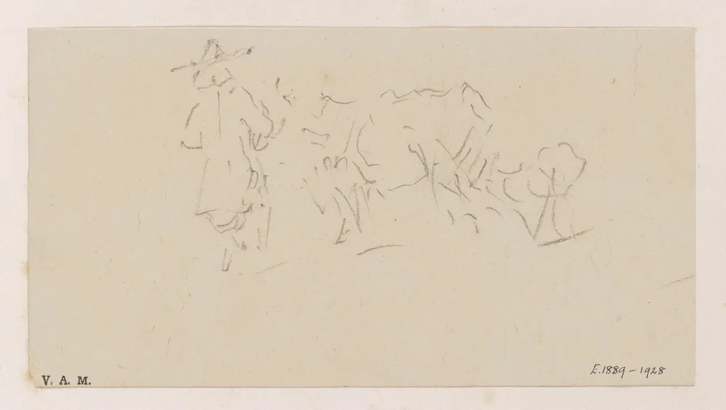 A cowherd and cow, by George Chinnery, 19