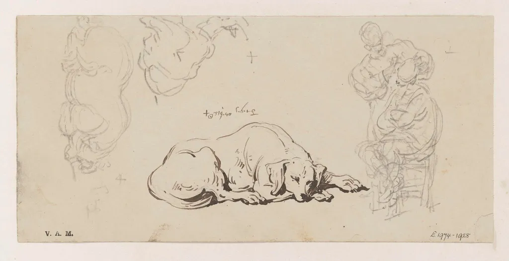 A dog, and other sketches, by George Chinnery, 12