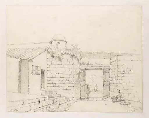 A gateway with a domed turret, Macau, by George Chinnery