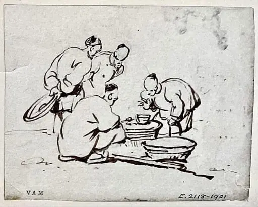 A group of four Chinese figures, by George Chinnery
