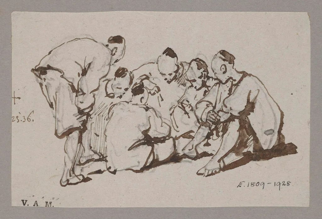 A group of six Chinese figures, by George Chinnery, 12
