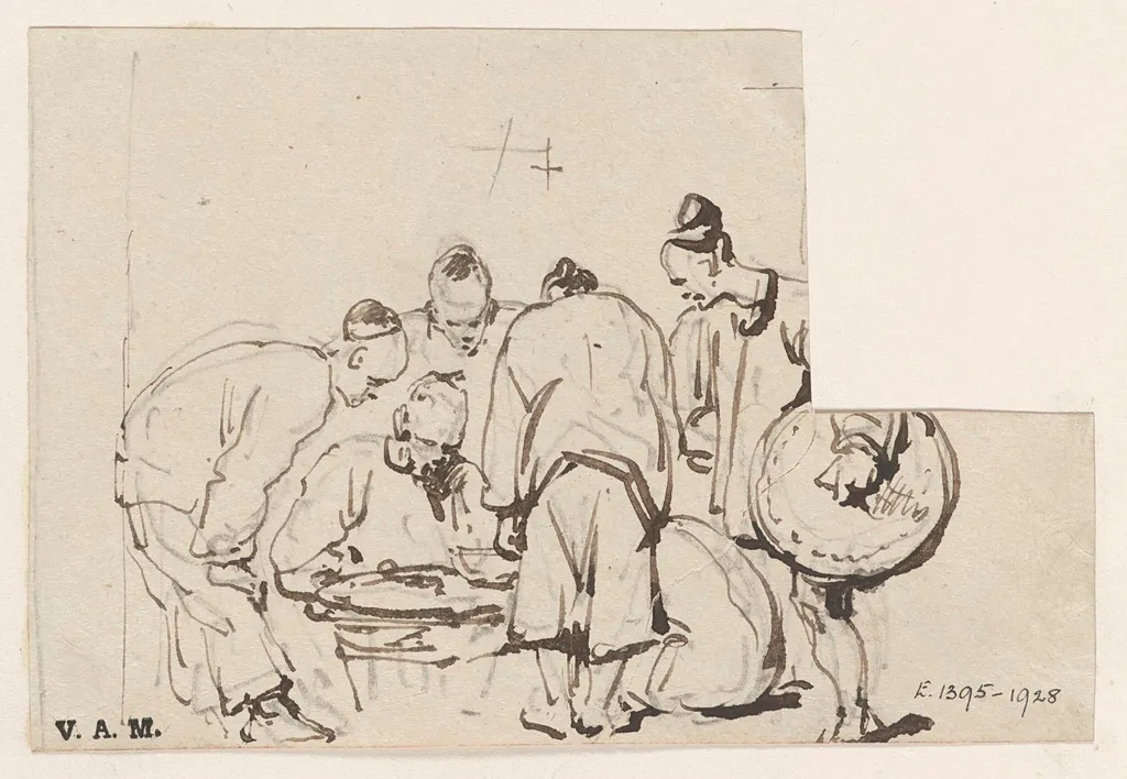 A group of six Chinese figures, by George Chinnery, 19