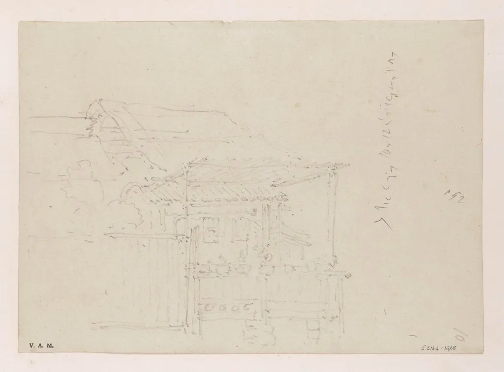 A house with an awning extended, Macau, by George Chinnery, 19
