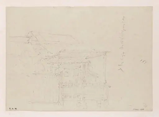A house with an awning extended, Macau, by George Chinnery