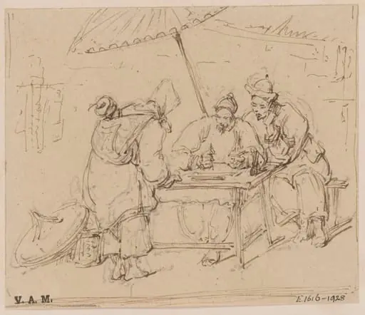 A letter-writer and other Chinese figures, by George Chinnery