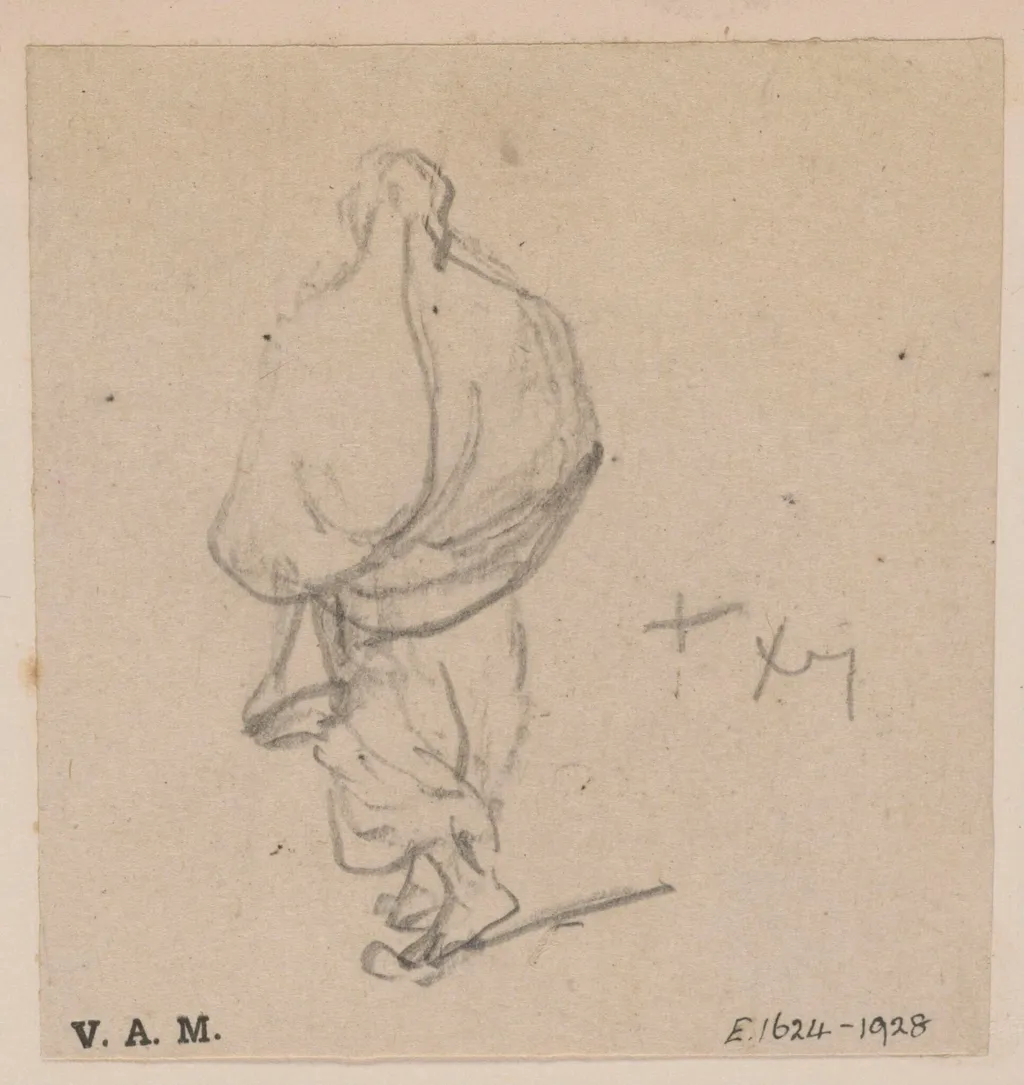 A Macanese woman seen from behind, by George Chinnery, 19