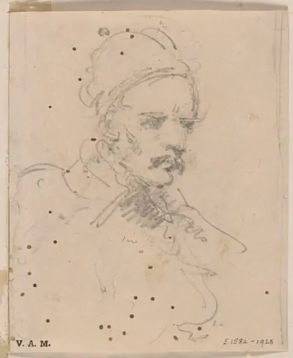 A moustachio'd man, by George Chinnery