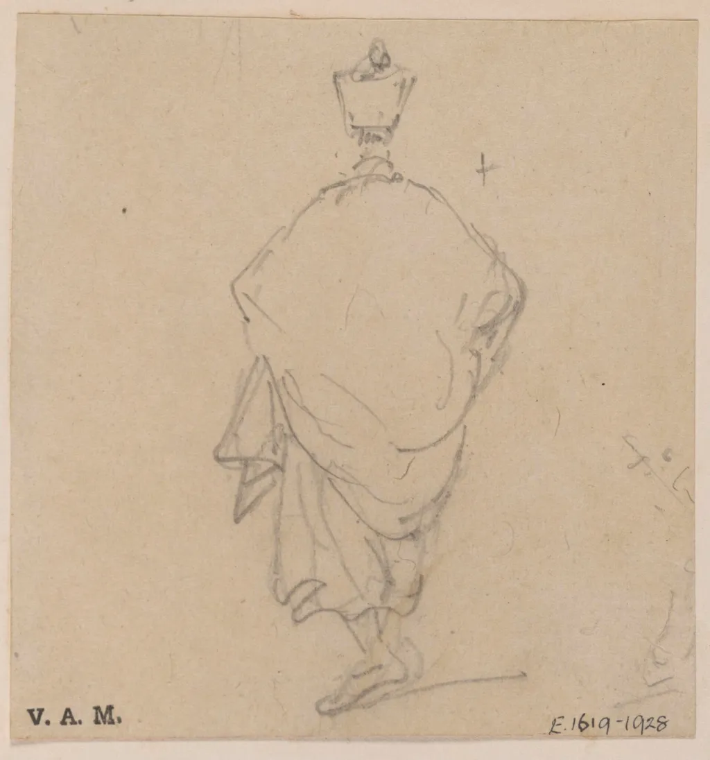 A priest seen from behind, by George Chinnery, 19