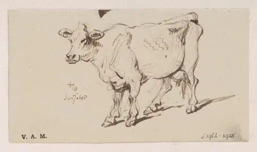 A standing cow, by George Chinnery