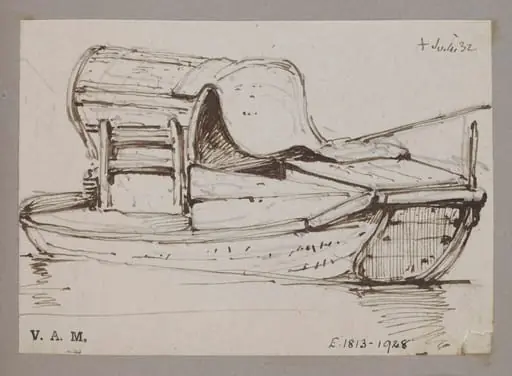 A Tanka boat, by George Chinnery