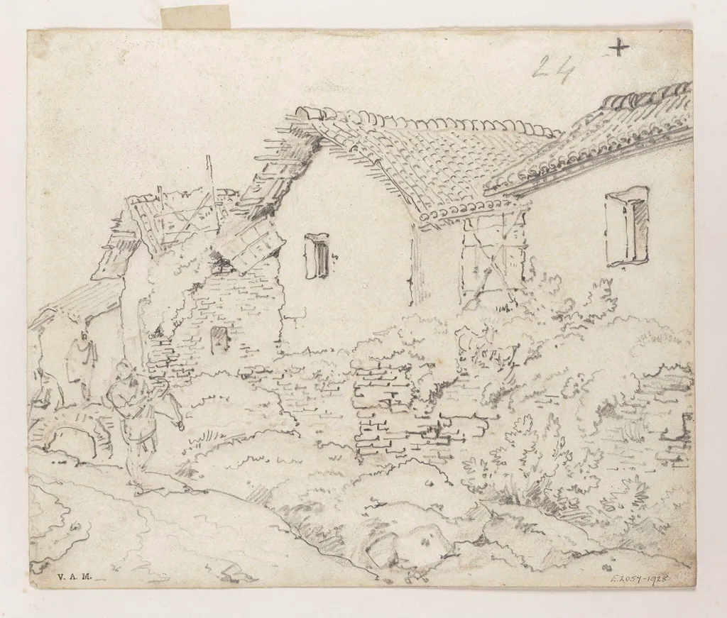 A village street, Bengal, by George Chinnery, 16