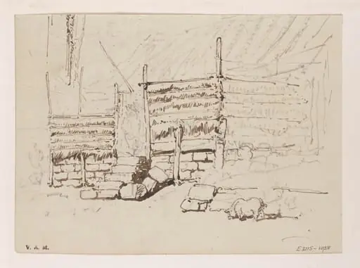 An enclosure, Macau, by George Chinnery