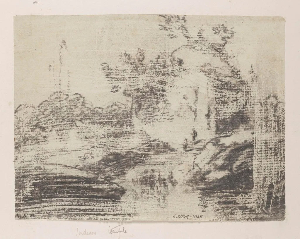 Ann overgrown tomb in Bengal, by George Chinnery, 16