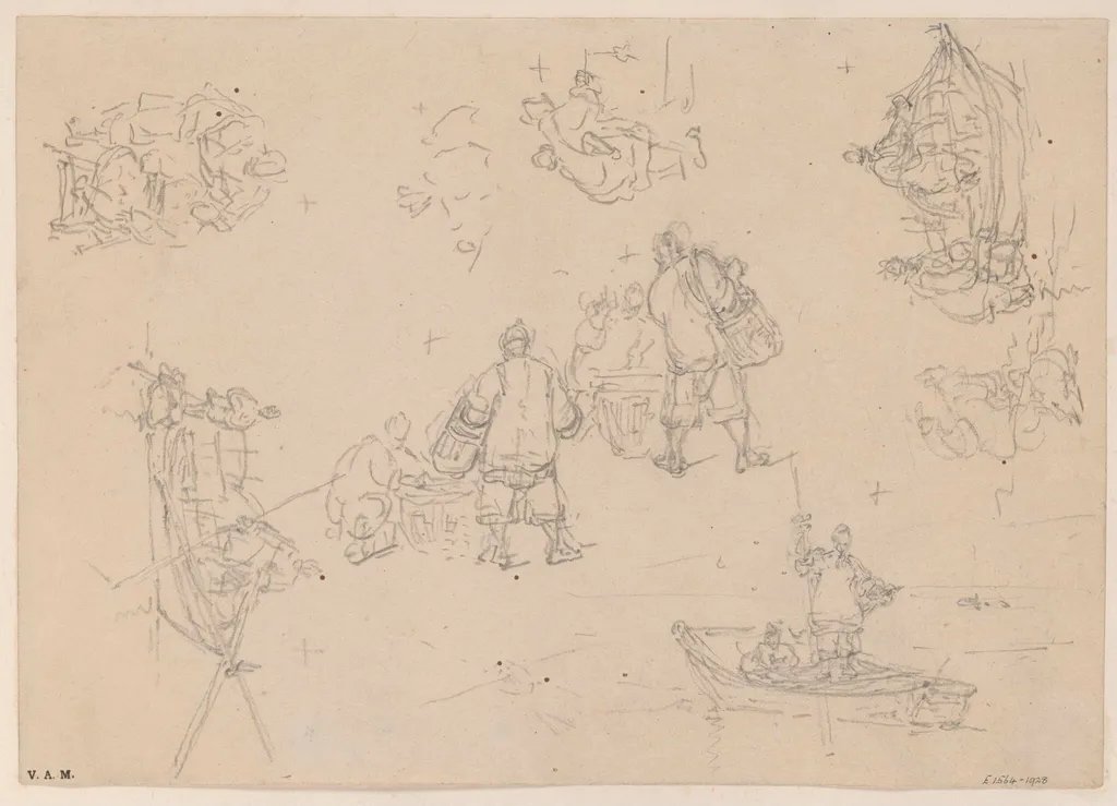Boatpeopleand other figures, by George Chinnery, 19