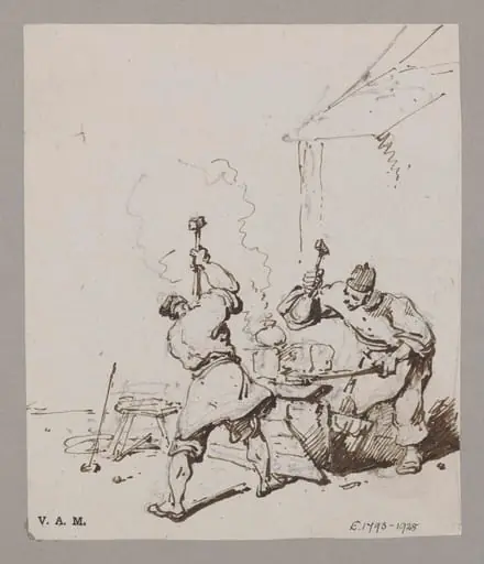 Chinese blacksmiths, by George Chinnery