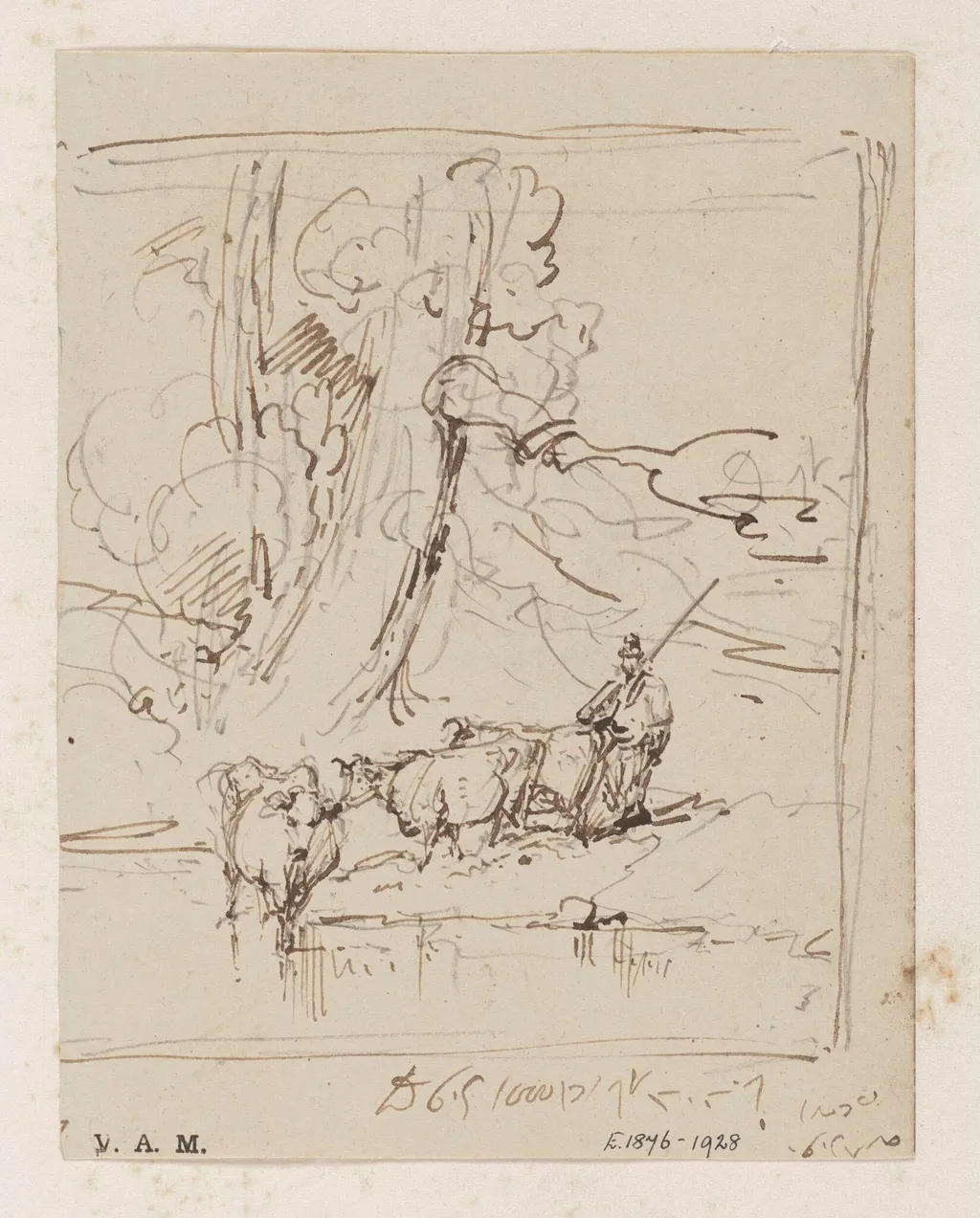 Chinese figures and animals, by George Chinnery, 19