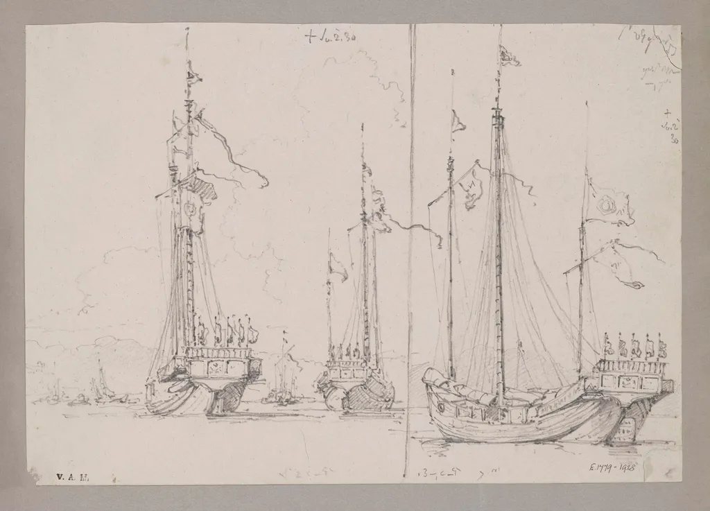 Chinese junks, by George Chinnery, 4
