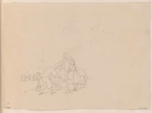 Chinese men surrounding a basket, by George Chinnery