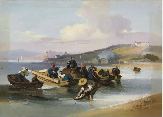 Chinese Scene, Fishermen, by George Chinnery
