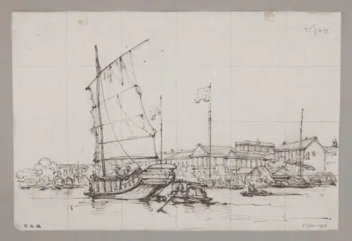 Chinese shipping, by George Chinnery