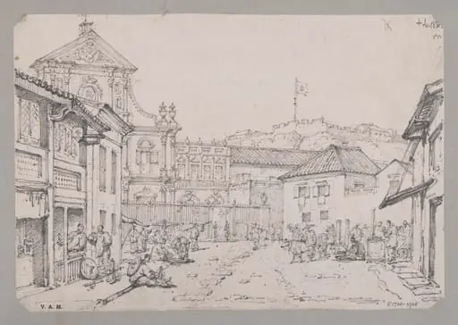 Church of S. Domingo, Macao, by George Chinnery