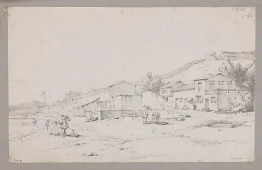 Dr. Colledge's original Hospital at Macao, by George Chinnery