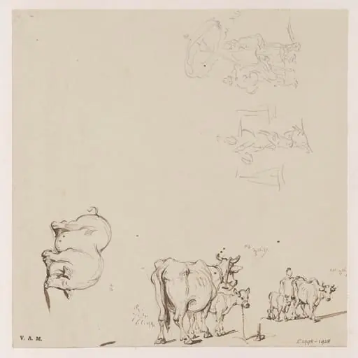 Figures and animals, by George Chinnery