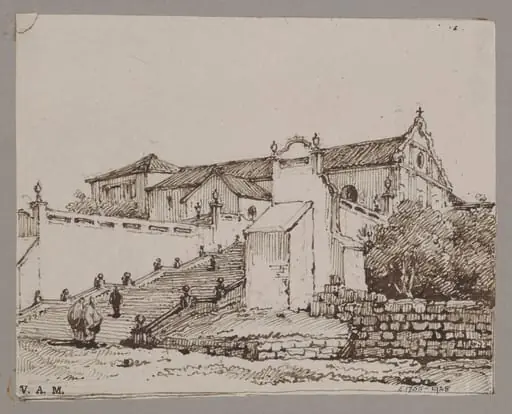 Franciscan Church, Macao, by George Chinnery