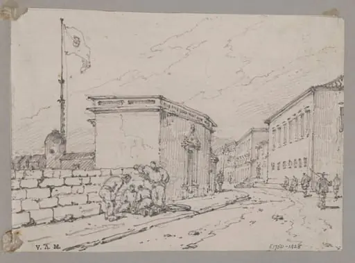 Governor's House, and Pedro Fort, Macao, by George Chinnery