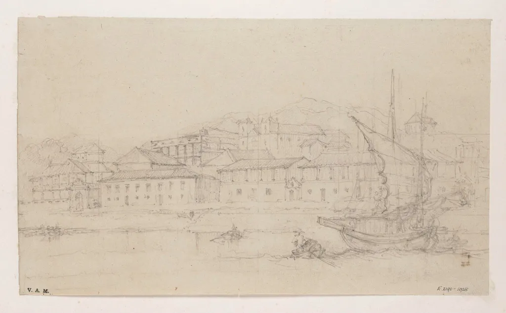 Macau with the church of S. Lourenço, by George Chinnery, 19